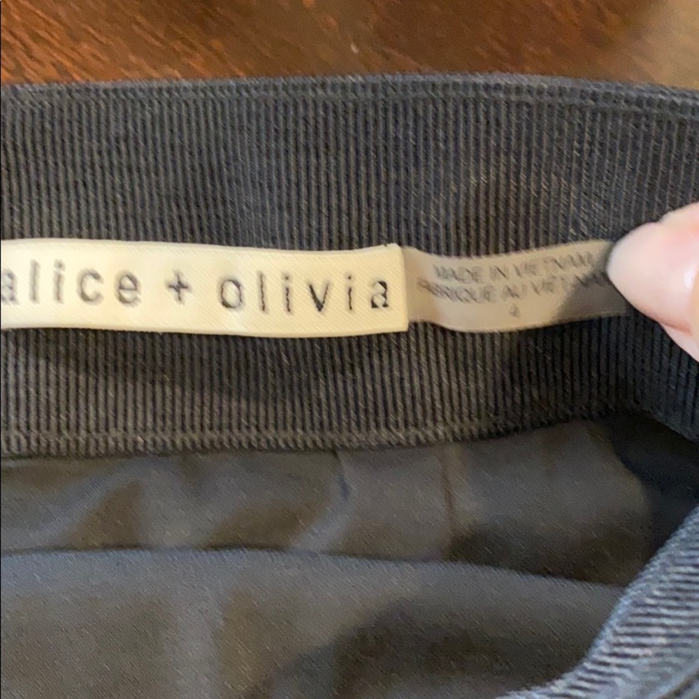 Alice + Olivia  Black Shirt w inside leather cross design - Picture 4 of 7